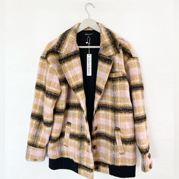 For Love & Lemons Rachel Plaid Jacket Multi Color - Picture 2 of 6